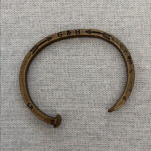 Giles & Brother Original Le Beau Railroad Spike Cuff in Brass 1/8” thick